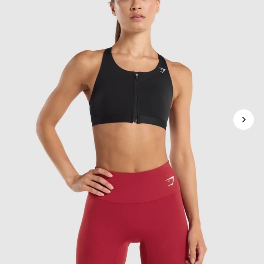 Gymshark zip up training sports bra